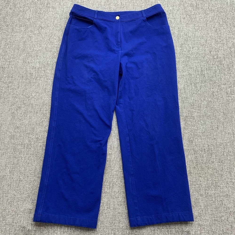 St. John Womens‎ 14 Blue Casual Pants 5-Pocket Straight Stretch Classic Ankle